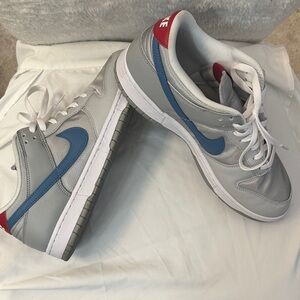 Nike  Silver Surfer sz 11.5 Gray Sneakers with Blue and Red Accents gently worn